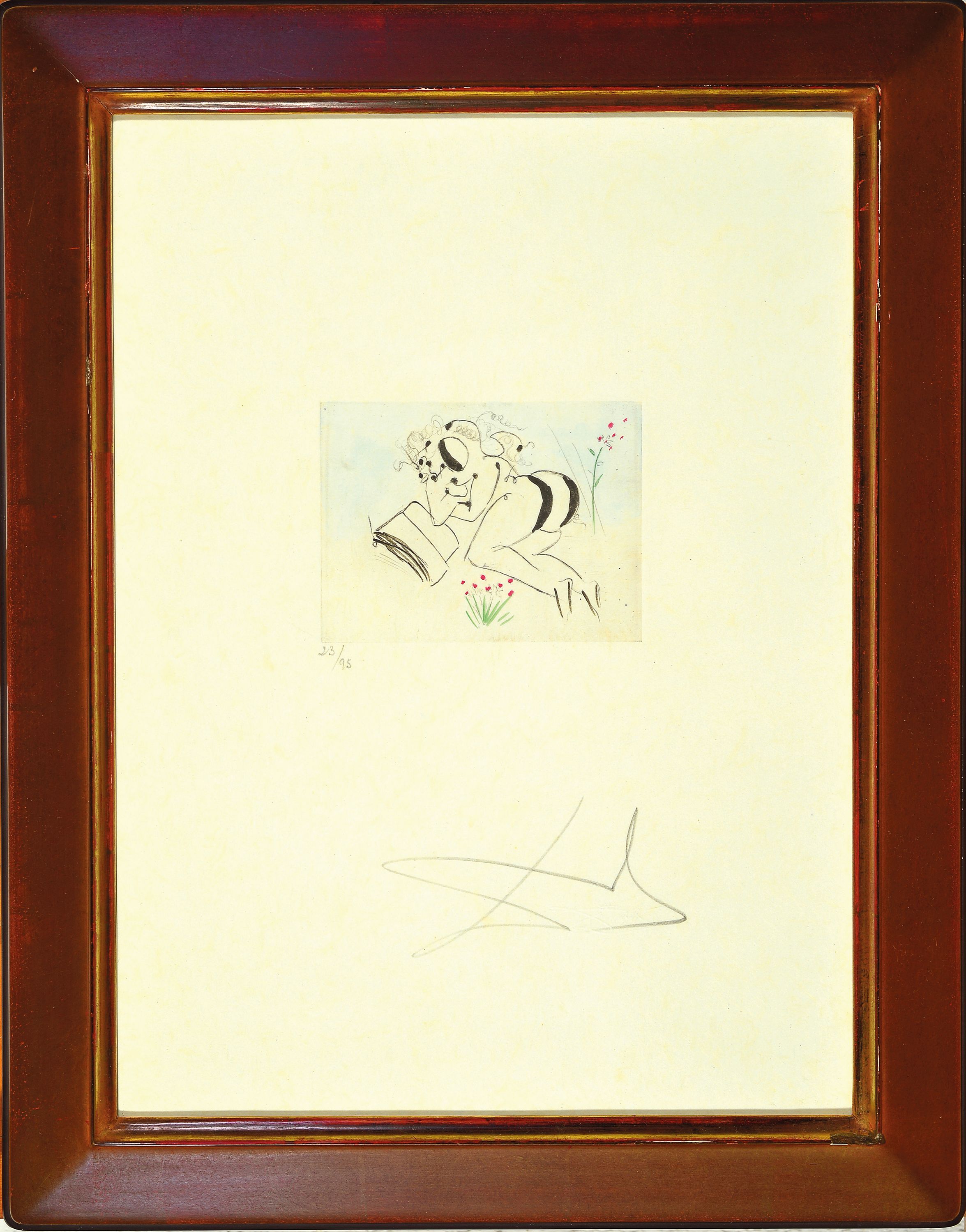Image 27103485 - Salvador Dali, 1904-1989, Radierung partiellgoldgehöht und aquarelliert, Vignette ...
