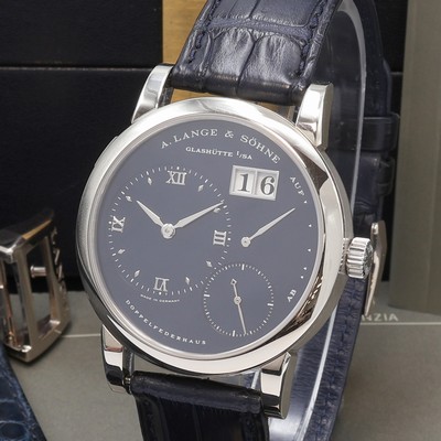 27103447a - A. LANGE & SÖHNE hochfeine Herrenarmbanduhr Modell Lange 1 in WG 750/000 Referenz ...