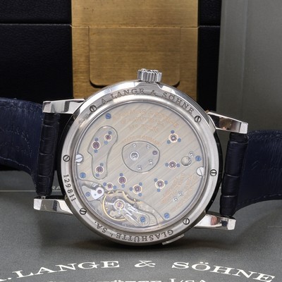 27103447f - A. LANGE & SÖHNE hochfeine Herrenarmbanduhr Modell Lange 1 in WG 750/000 Referenz ...