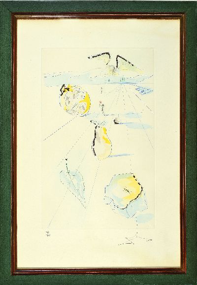 Image Salvador Dali, 1904-1989, Radierung mit Goldauflage, ´Die Früchte des Tales´ aus der ...