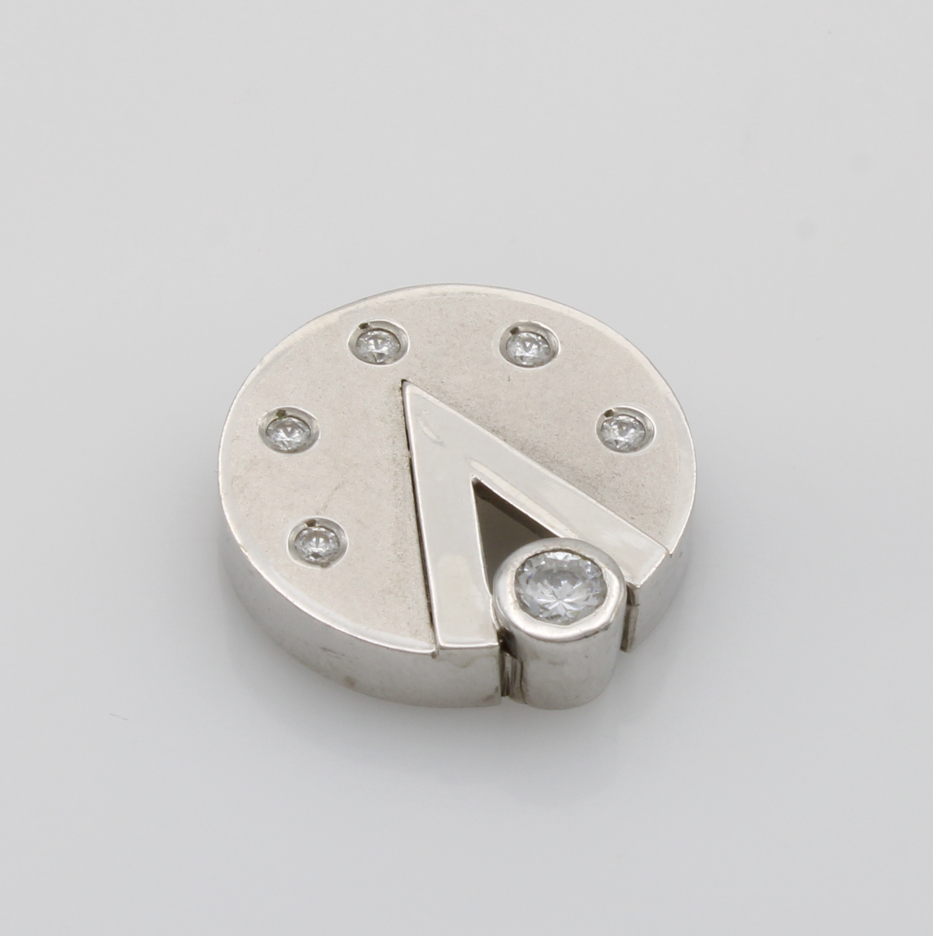 Image 27103536 - Anhänger mit Brillanten, WG 750/000, Brill. zus. ca. 0.28 ct Weiß/si, z.T. mattiert ...