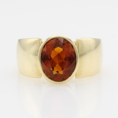 Image Ring mit Citrin, GG 585/000, ovaler Citrin ca. 2.5 ct, RW ca. 55 Schätzpreis: 3300, - ...