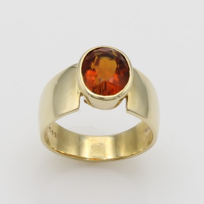 27103517a - Ring mit Citrin, GG 585/000, ovaler Citrin ca. 2.5 ct, RW ca. 55 Schätzpreis: 3300, - ...