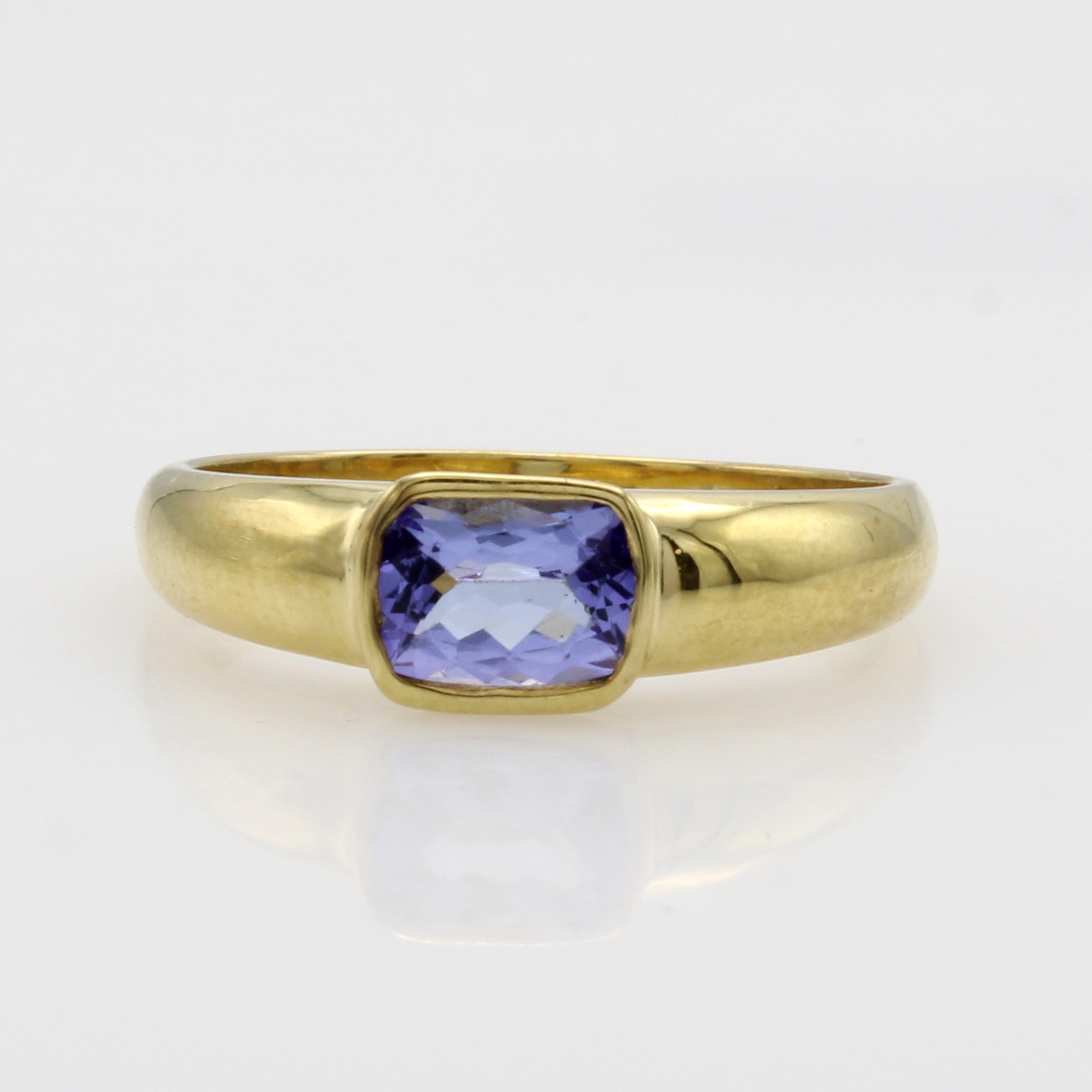 Image 27103783 - Ring mit Tansanit, GG 585/000, fac. Tansa- nit ca. 0.9 ct, RW ca. 58 Schätzpreis: 2200, ...