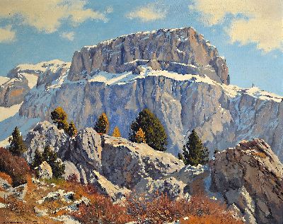 Image Otto Neubrand, 1911 Herbrechtingen-1975 Königsbronn, Hochgebirgslandschaft mit ...