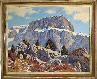 27103717k - Otto Neubrand, 1911 Herbrechtingen-1975 Königsbronn, Hochgebirgslandschaft mit ...