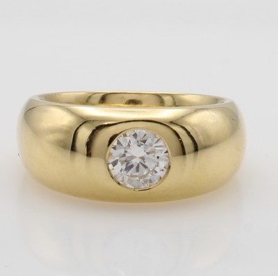Image Ring mit Brillant, GG 750/000, Brill. ca. 0.843 ct Weiß/vs1, RW ca. 58
