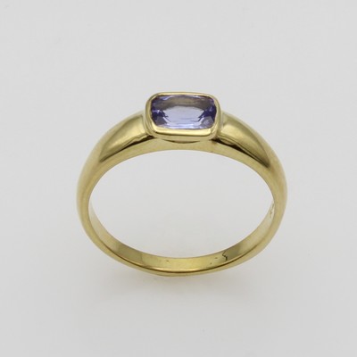 27103783a - Ring mit Tansanit, GG 585/000, fac. Tansa- nit ca. 0.9 ct, RW ca. 58 Schätzpreis: 2200, ...