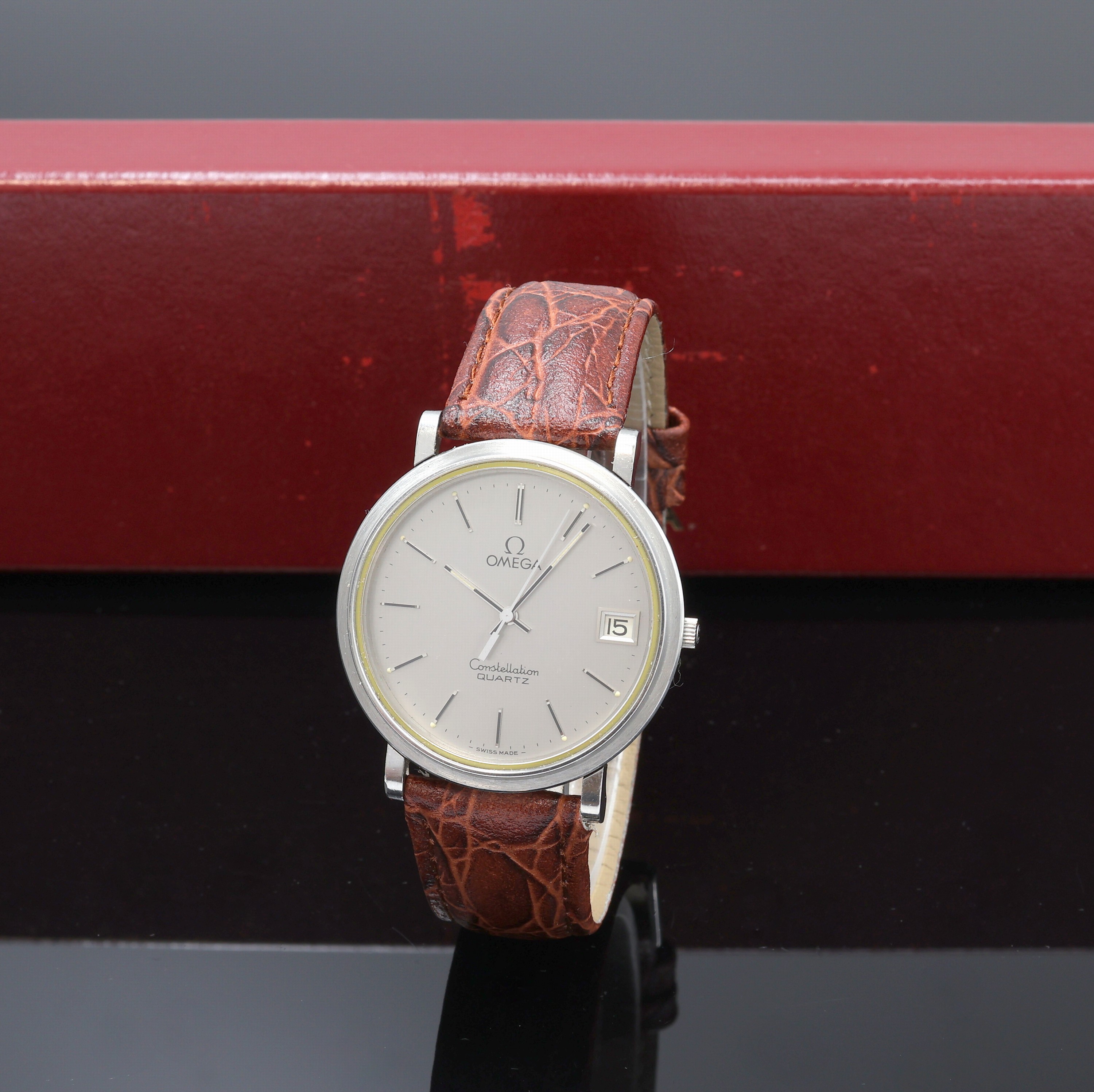 Image 27103802 - OMEGA Constellation Quartz Herrenarmbanduhr Referenz 196.0138, 3-teil. Edelstahlgeh. ...