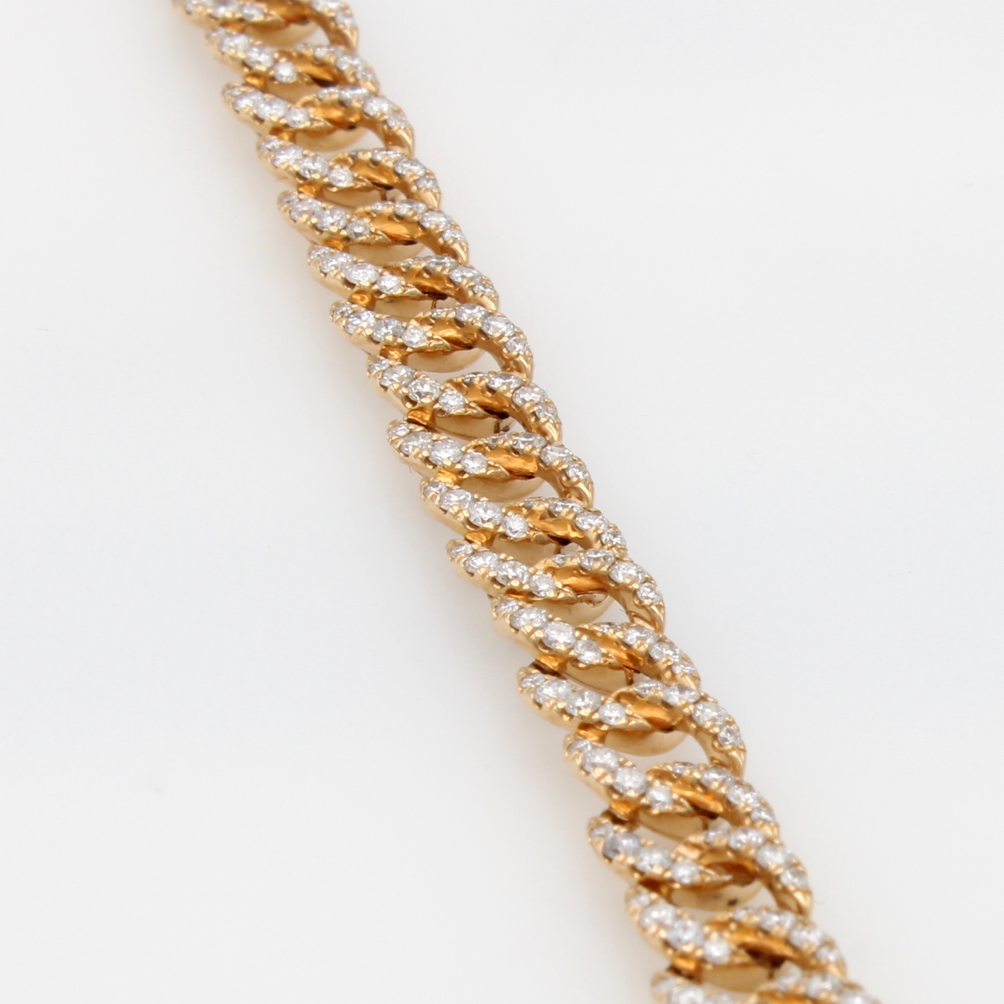 Image 27103837 - Panzerarmband mit Brillanten, RoséG 750/000,152 Brill. zus. ca. 1.80 ct Weiß/si, ...