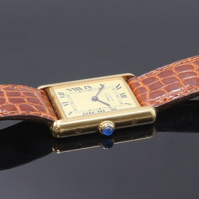 27104121b - CARTIER Armbanduhr Tank Vermeil Referenz 590005, Schweiz um 1990, quarz, 2-teil., verg. ...