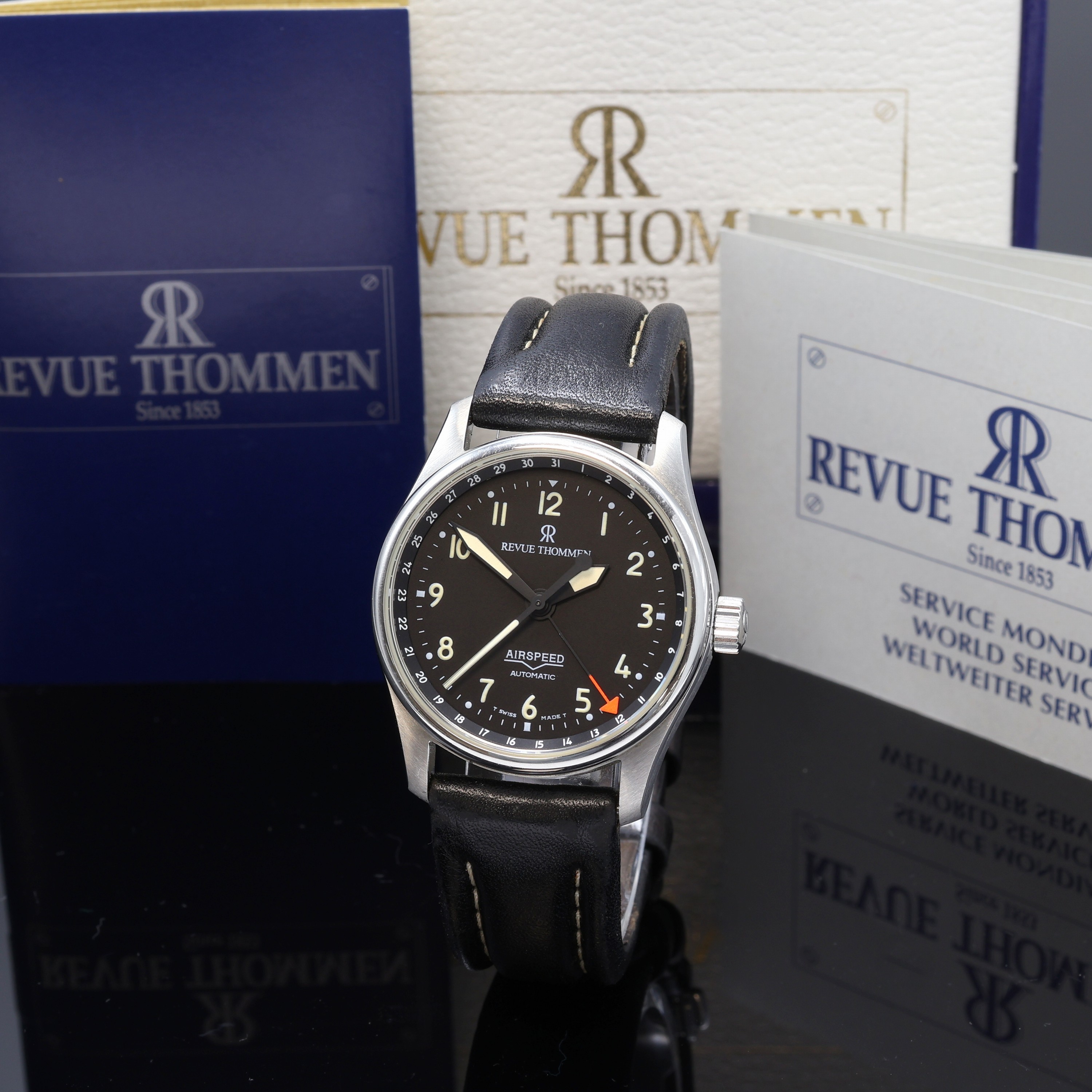 Image 27104360 - REVUE THOMMEN Airspeed Armbanduhr Referenz 6110003, Schweiz um 1995, Automatik, ...