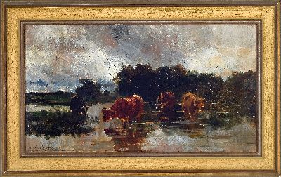 27104352k - Viktor Weishaupt, 1848 München - 1905 Karlsruhe, sommerliche Gewitterlandschaft mit ...