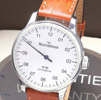 27104359a - MEISTERSINGER Armbanduhr No. 03 Referenz BM901, Schweiz um 2010, Automatik, beids. ...