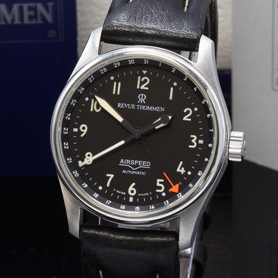 27104360a - REVUE THOMMEN Airspeed Armbanduhr Referenz 6110003, Schweiz um 1995, Automatik, ...