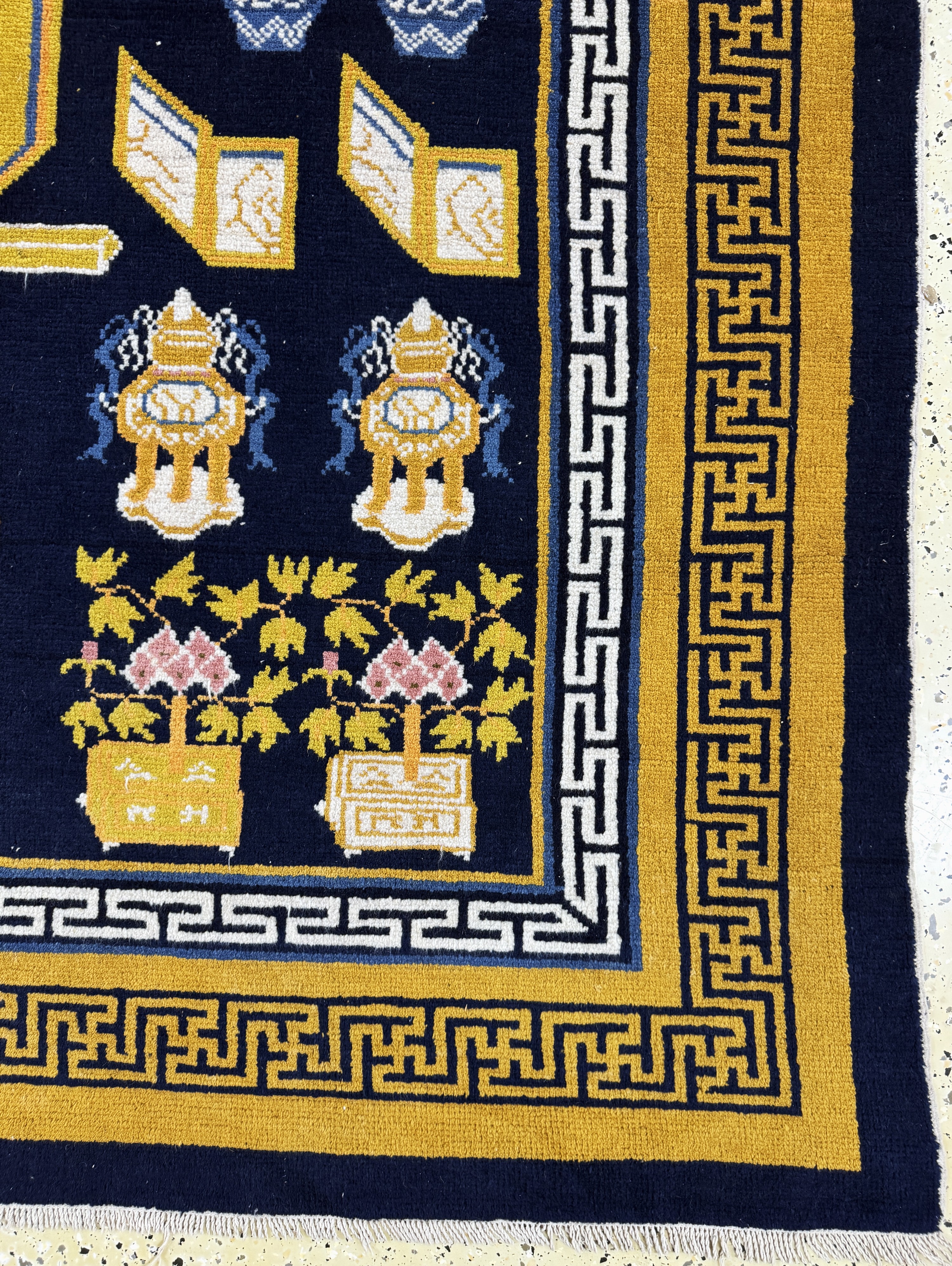 Detail a: Ning-Hsia antik, China, um 1900, Wolle auf Baumwolle, ca. 265 x 256 cm, EHZ: 1-2
