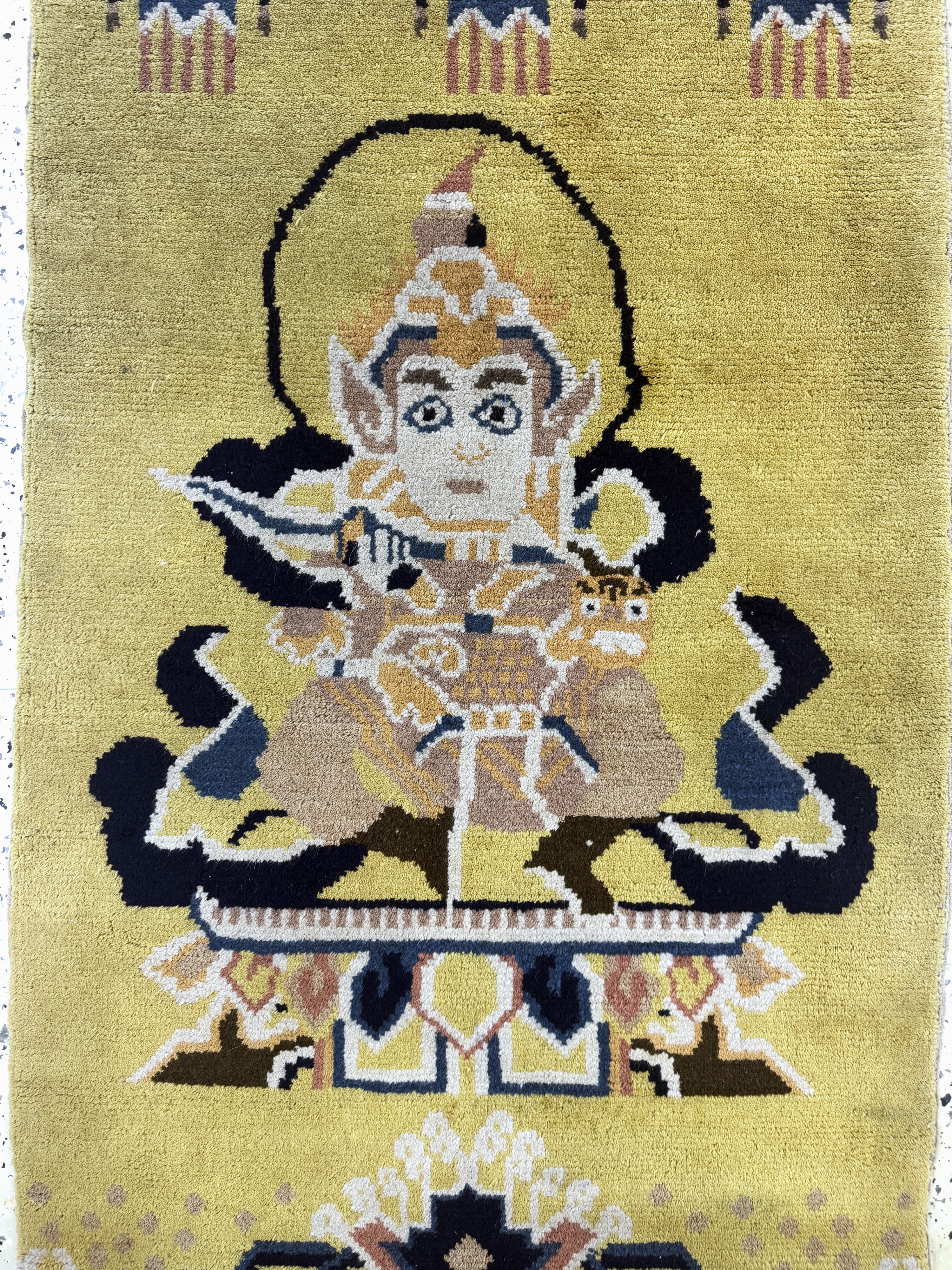 Detail b: "Säulenteppich"antik, chinesisch/mongolisch, um 1900, Wolle auf Baumwolle, ca. 175 x 80 cm, EHZ: 2