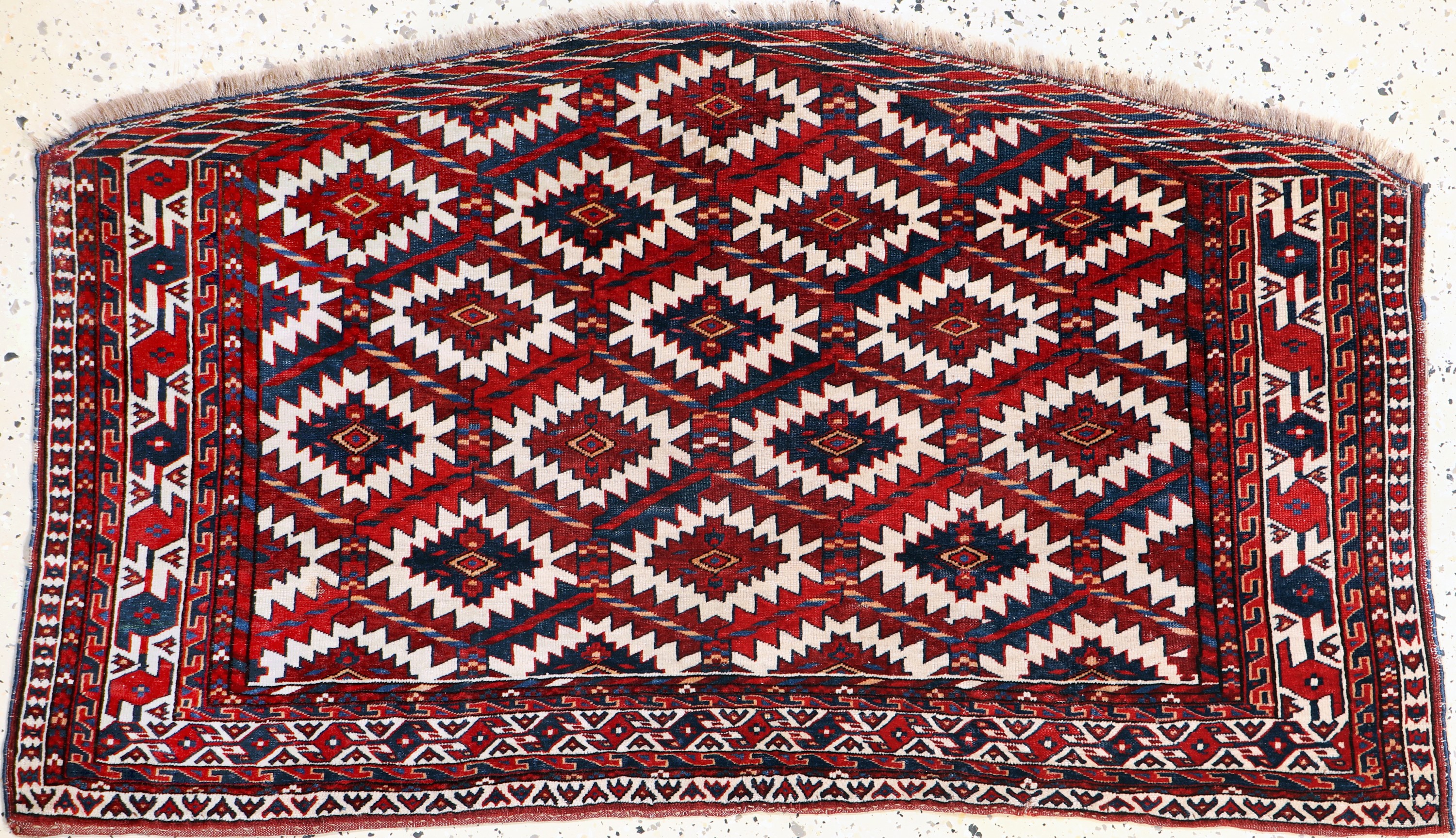 Image 27104405 - ´Asmalyk´antik, Turkmenistan, 19.Jhd, Wolleauf Wolle, ca. 130 x 72 cm, EHZ: 2-3, ...