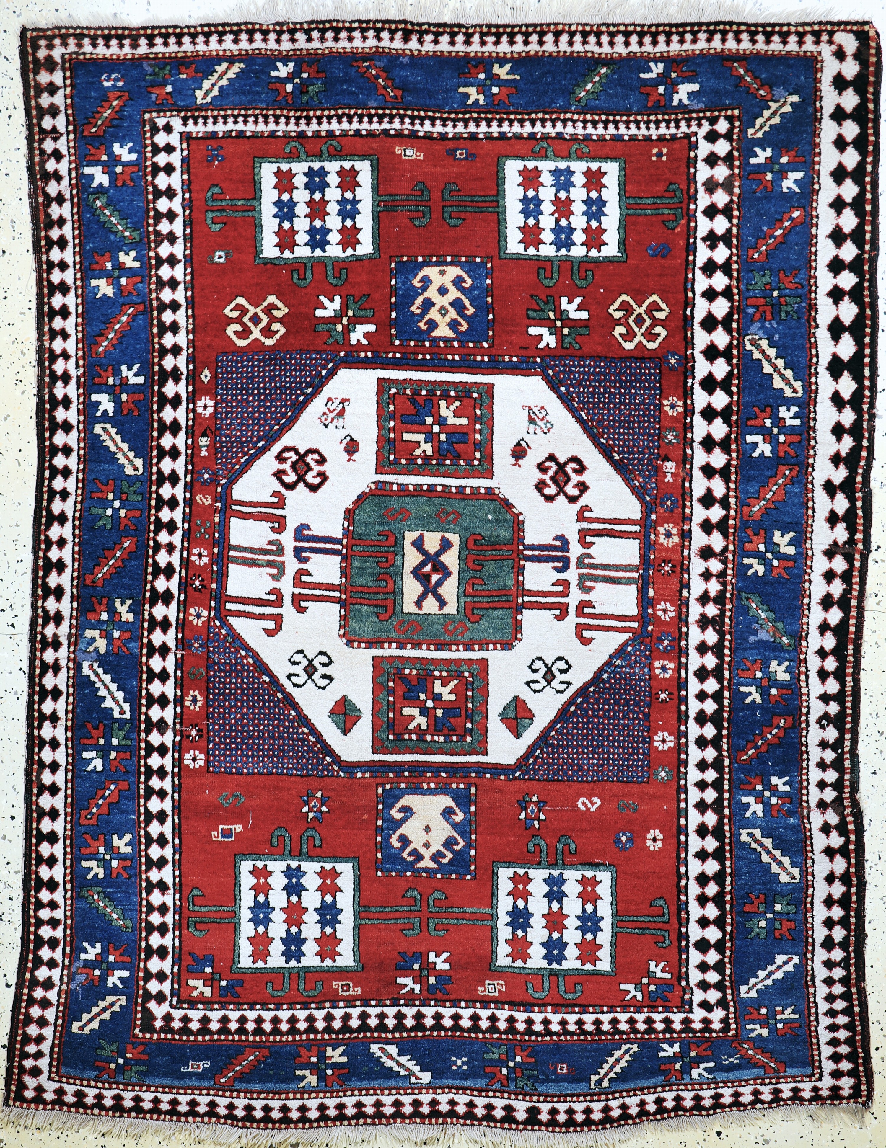 Image 27104406 - ´Karachoph´Kazak antik, Kaukasus, 19.Jhd, Wolle auf Wolle, ca. 210 x 165 cm, EHZ: 2-3 ...
