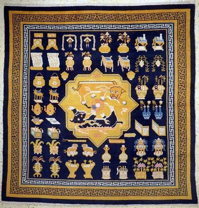 Image Ning-Hsia antik, China, um 1900, Wolle auf Baumwolle, ca. 265 x 256 cm, EHZ: 1-2 ...