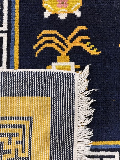 27104403h - Ning-Hsia antique, China, around 1900, wool oncotton, approx. 265 x 256 cm, condition: ...