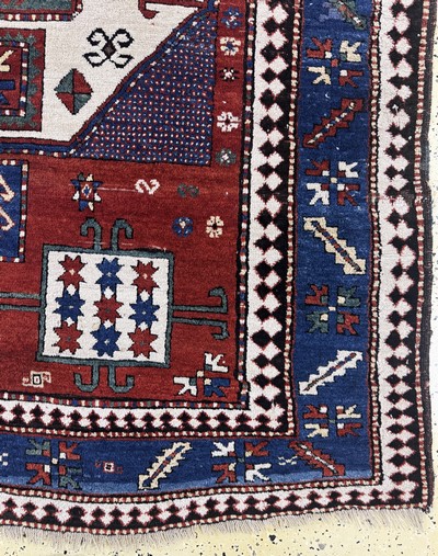 27104406a - ´Karachoph´Kazak antik, Kaukasus, 19.Jhd, Wolle auf Wolle, ca. 210 x 165 cm, EHZ: 2-3 ...