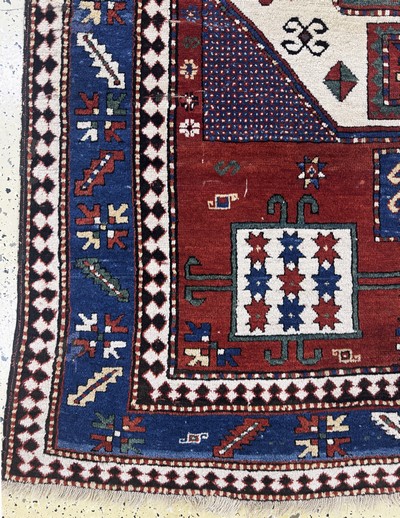 27104406b - ´Karachoph´Kazak antik, Kaukasus, 19.Jhd, Wolle auf Wolle, ca. 210 x 165 cm, EHZ: 2-3 ...