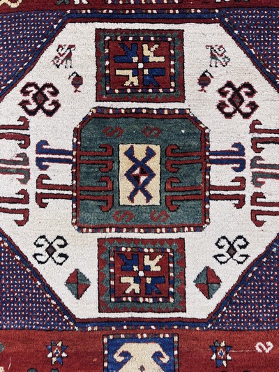 27104406d - ´Karachoph´Kazak antik, Kaukasus, 19.Jhd, Wolle auf Wolle, ca. 210 x 165 cm, EHZ: 2-3 ...