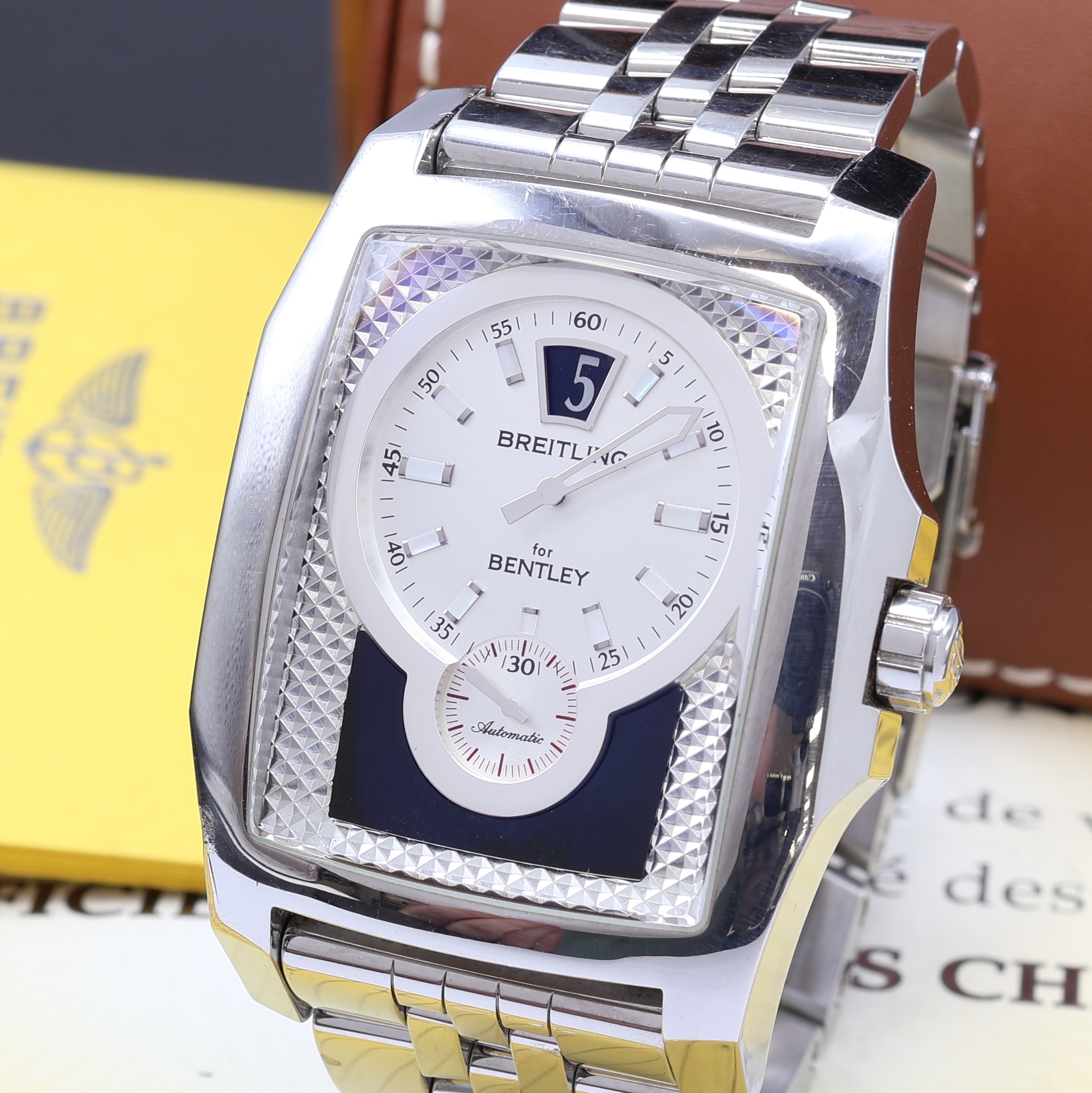 Detail a: BREITLING for Bentley Flying B Armbandchronometer Referenz A28362, Schweiz verk. lt. beil. Pap. 04/2007, Automatik, Edelstahlgeh. inkl. Gliederband ...