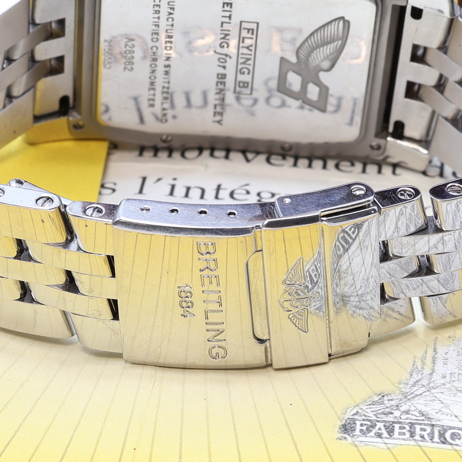 Detail b: BREITLING for Bentley Flying B Armbandchronometer Referenz A28362, Schweiz verk. lt. beil. Pap. 04/2007, Automatik, Edelstahlgeh. inkl. Gliederband ...