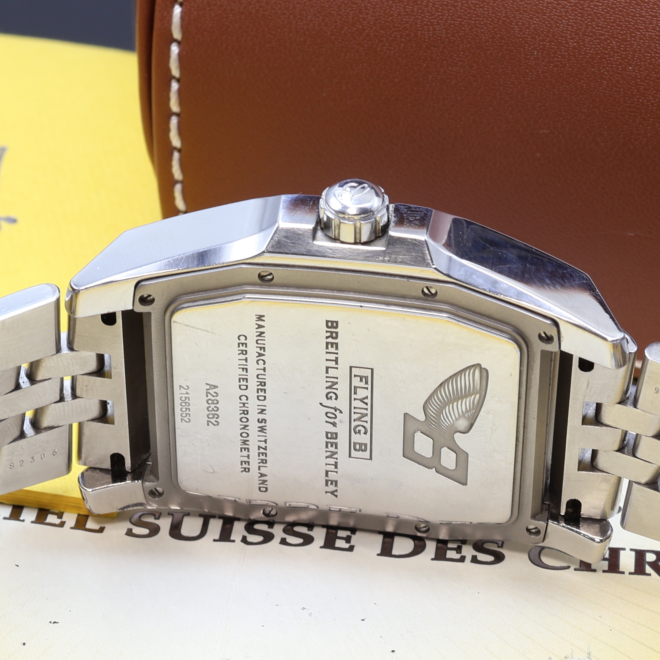Detail d: BREITLING for Bentley Flying B Armbandchronometer Referenz A28362, Schweiz verk. lt. beil. Pap. 04/2007, Automatik, Edelstahlgeh. inkl. Gliederband ...