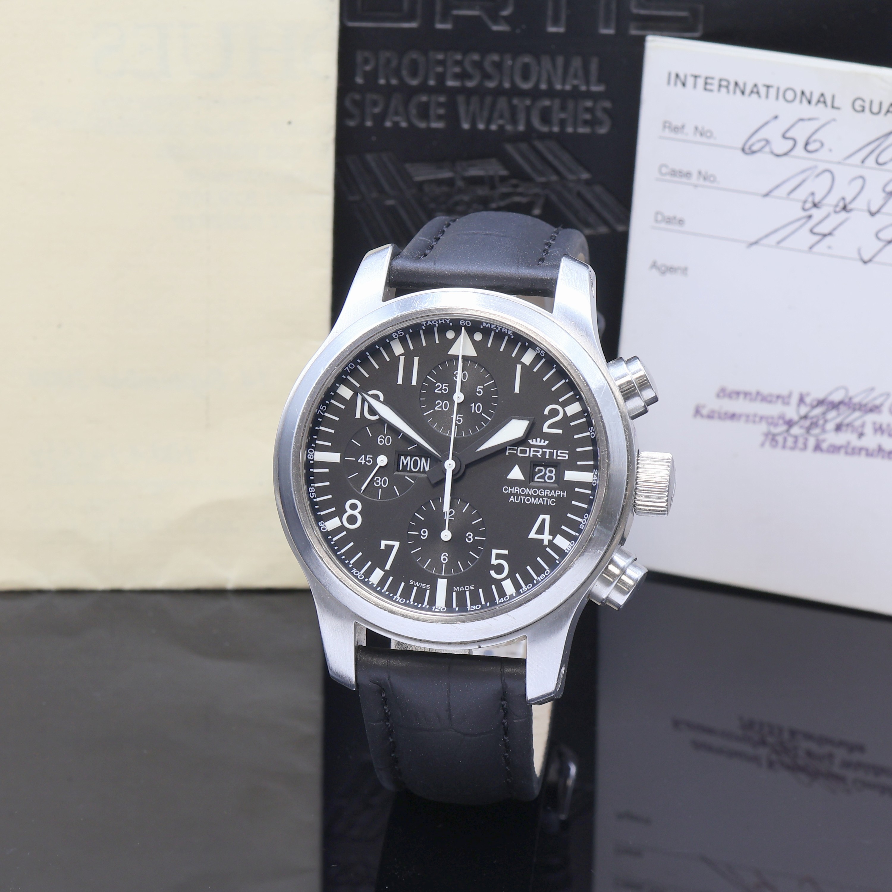 Image 27104554 - FORTIS B-42 Fliegerchronograph Referenz 656.10.11, Schweiz verk. lt. beil. Garantie ...