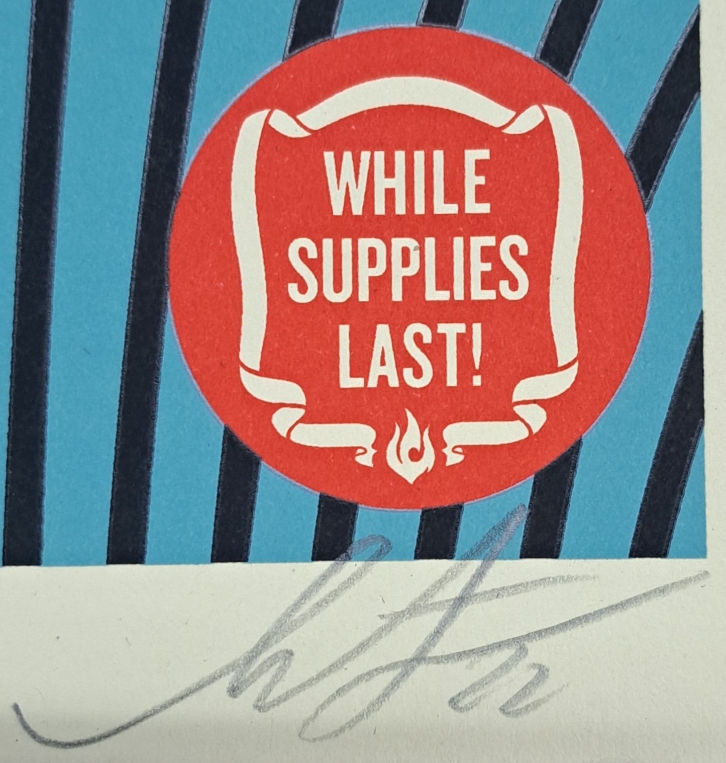 Detail d: Shepard Fairey, geb. 1970 Charleston, Flowers, Farbsiebdruck, handsign. und num. 212/500, ca. 30x60cm