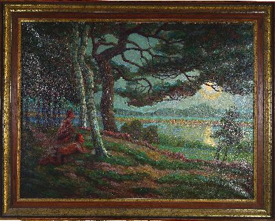 27104696k - Unbekannter Künstler, um 1915/20, Tanz im Silberlicht, im Mondlicht tanzende Elfen, ...