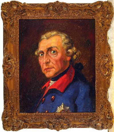 27104697k - Walter Pasch-Sevelen, 1882 - 1950, Porträt König Friedrich II von Preußen, Öl/Lwd, ...