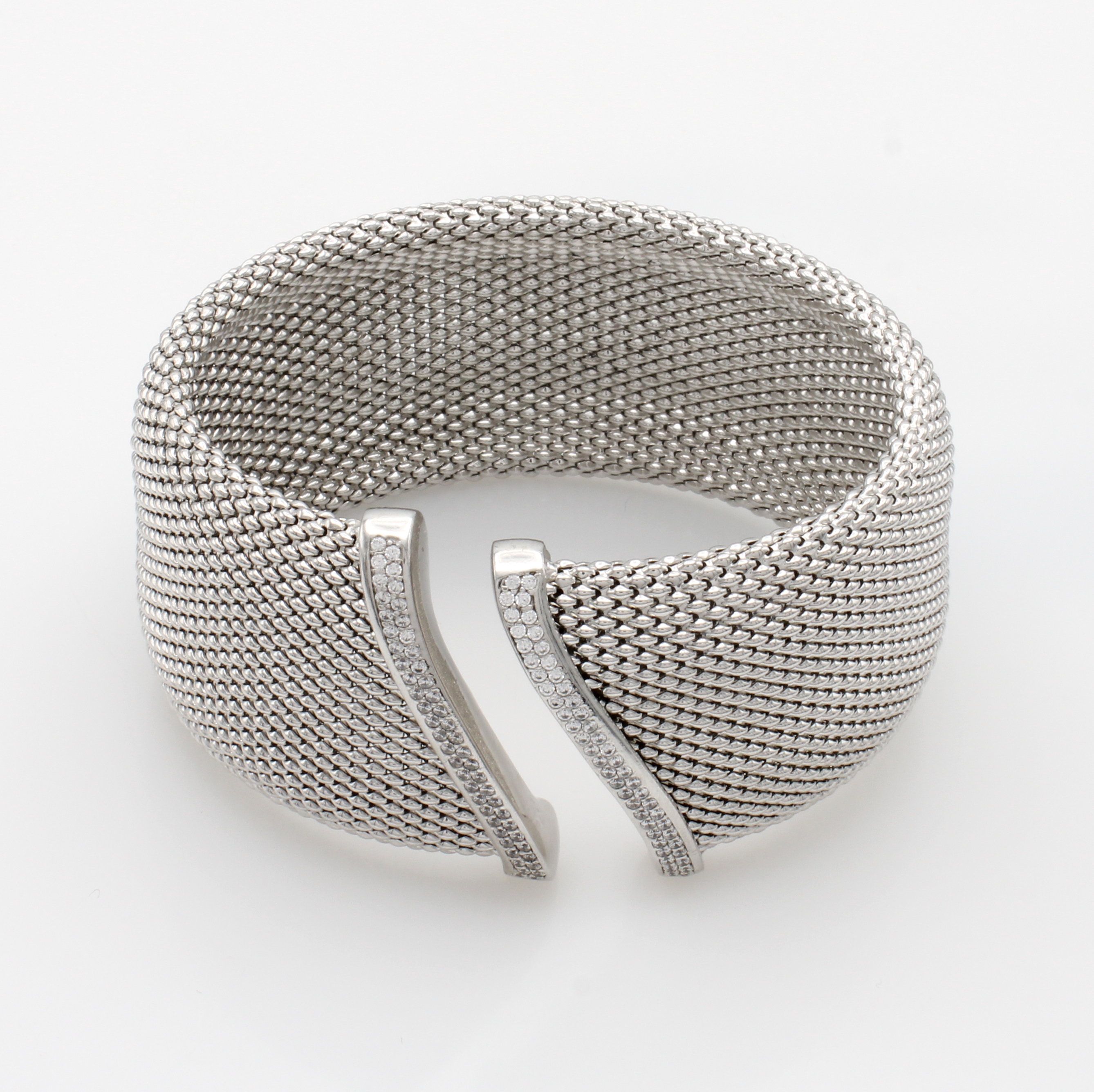 Image 27104734 - Breite Armspange, 925er Silber, B. ca. 3 cm, D. ca. 6 cm