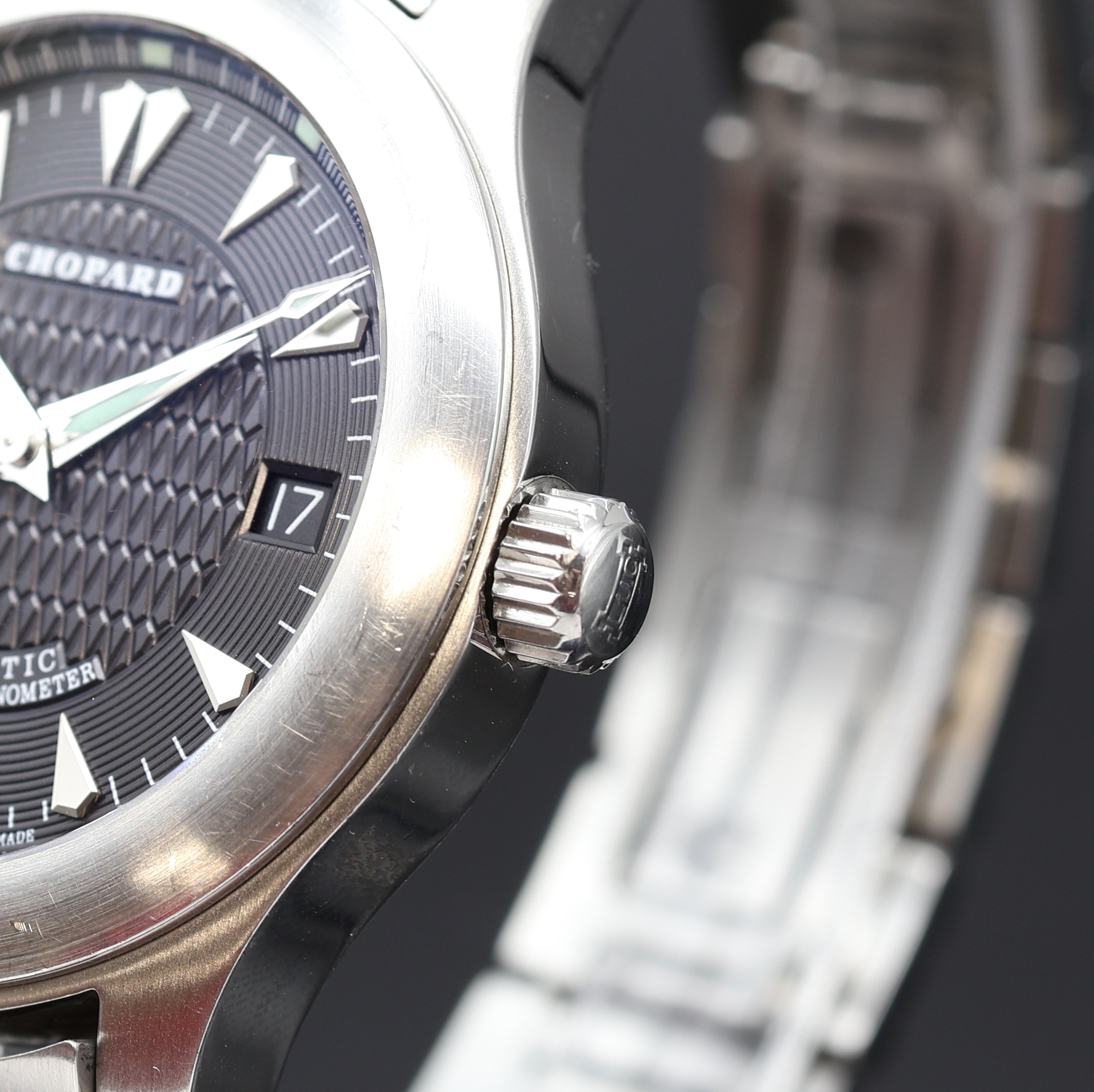 Detail b: CHOPARD Herrenarmbanduhr L.U.C. Sport Referenz 8200, Schweiz um 2005, Automatik, Chronometer in Edelstahl inkl. Gliederband m. dopp. Faltschl., ...