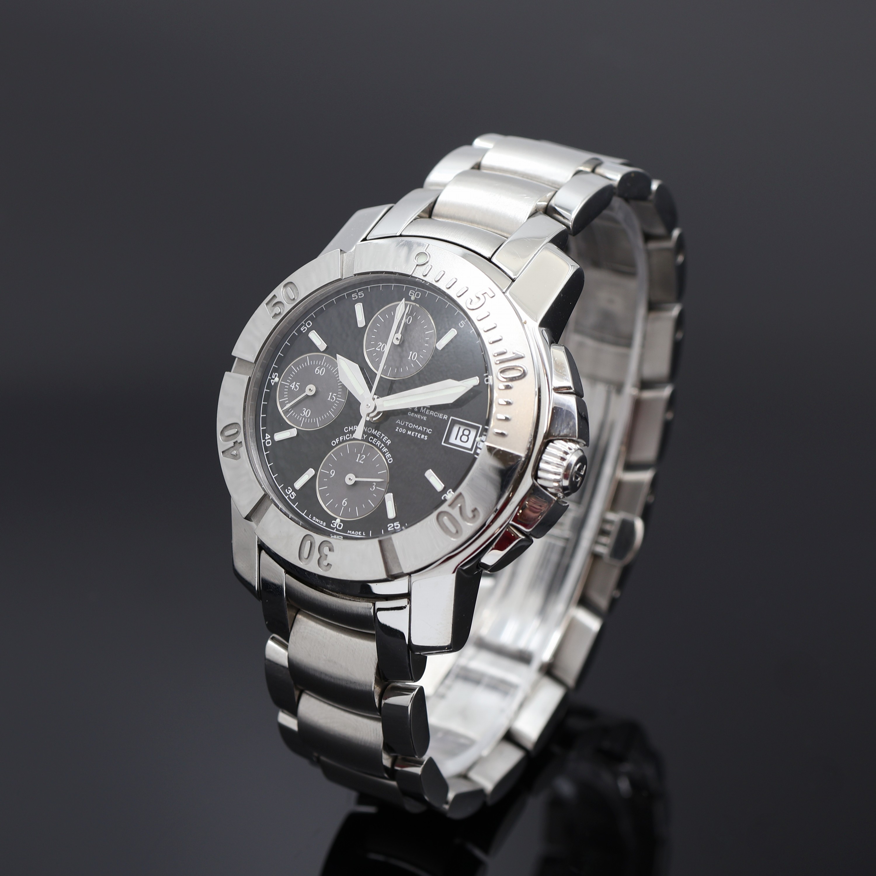 Image 27104768 - BAUME & MERCIER Capeland Armbandchronograph Referenz 65352, Schweiz um 2005, Automatik, ...