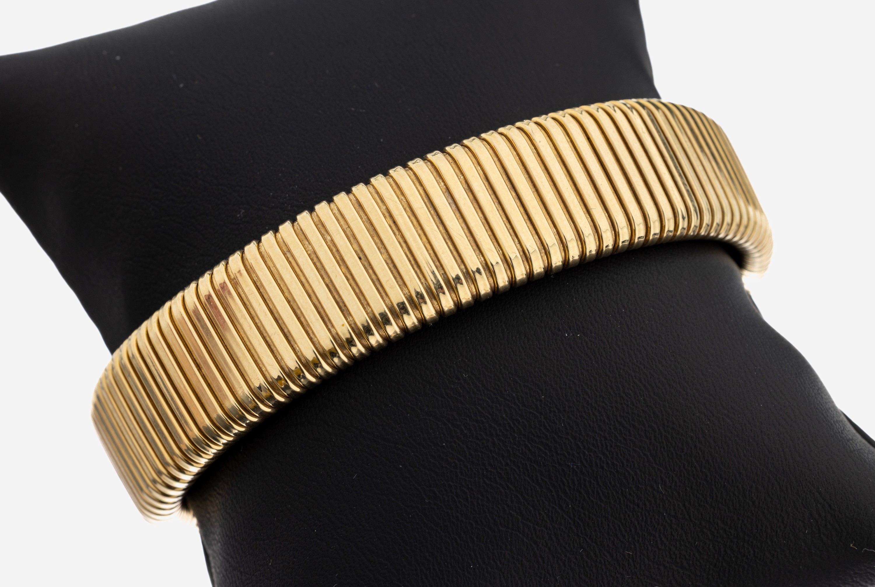 Image 27104784 - 14 kt Gold Armband, GG 585/000, flexibel gearbeitet, B. ca. 1.5 cm, L. ca. 20.5 cm, ...
