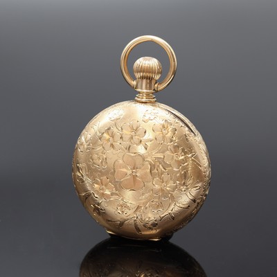 27104884c - WALTHAM/P.S. BARTLETT schwere Savonette Herrentaschenuhr in RG 585/000, USA um 1890, ...