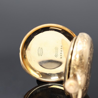27104884d - WALTHAM/P.S. BARTLETT schwere Savonette Herrentaschenuhr in RG 585/000, USA um 1890, ...