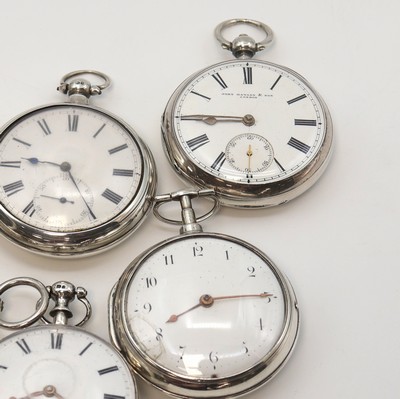 27104965b - Konvolut: 5 offene und eine Savonette Taschenuhr in Silber Gewicht ca. 796g, 3 x mit ...