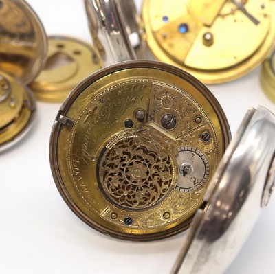 27104965k - Konvolut: 5 offene und eine Savonette Taschenuhr in Silber Gewicht ca. 796g, 3 x mit ...