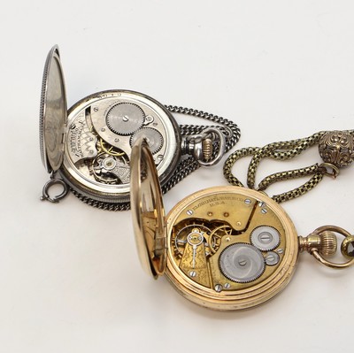 27104977f - Konvolut: 4 Amerikanische Taschenuhren, 2x Elgin, 1x Waltham, 1x Addison, USA um 1900, ...