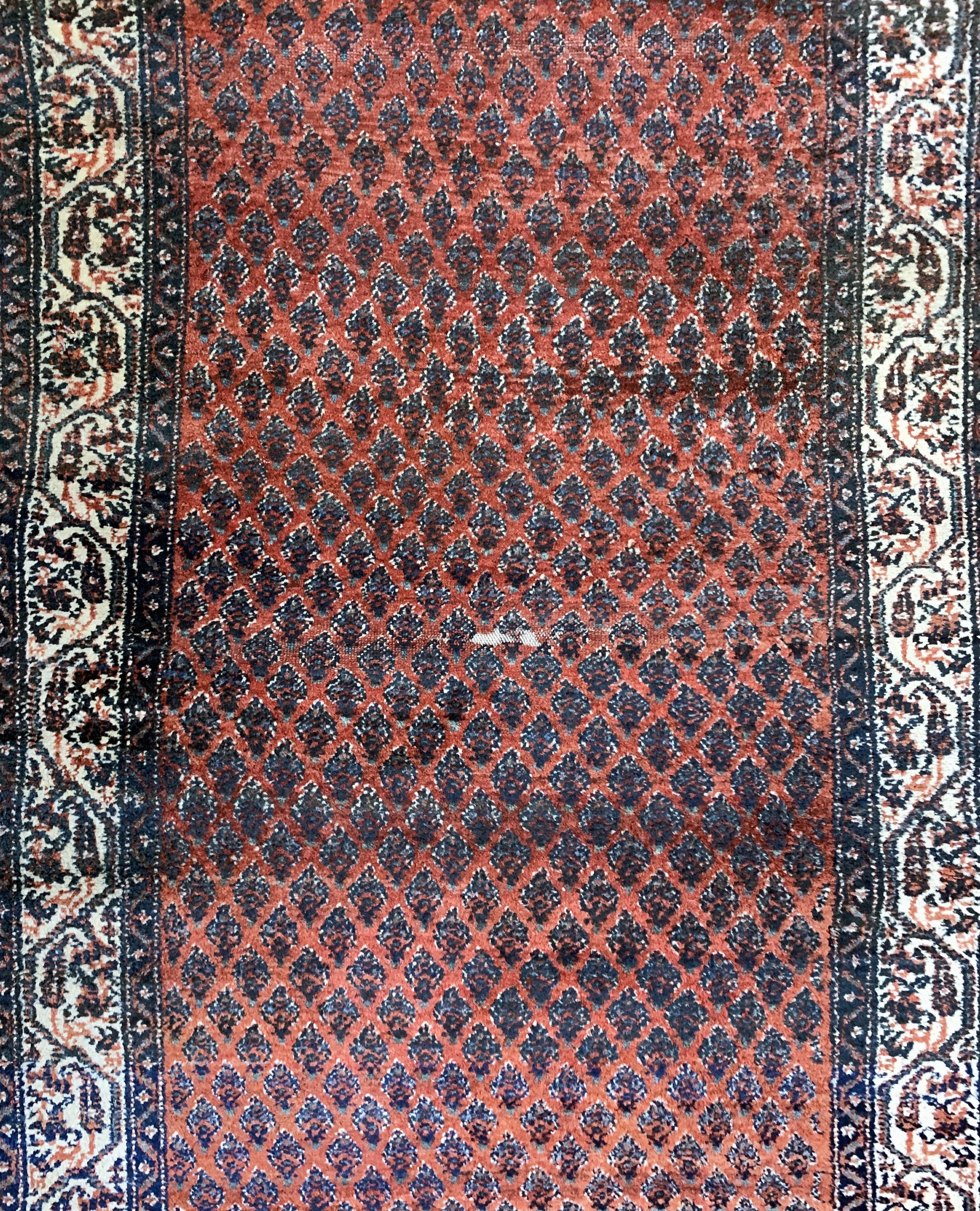 Detail b: Antiker Serabend(Fragment), Persien, um 1900, Wolle auf Baumwolle, ca. 240 x 90 cm, EHZ: 4