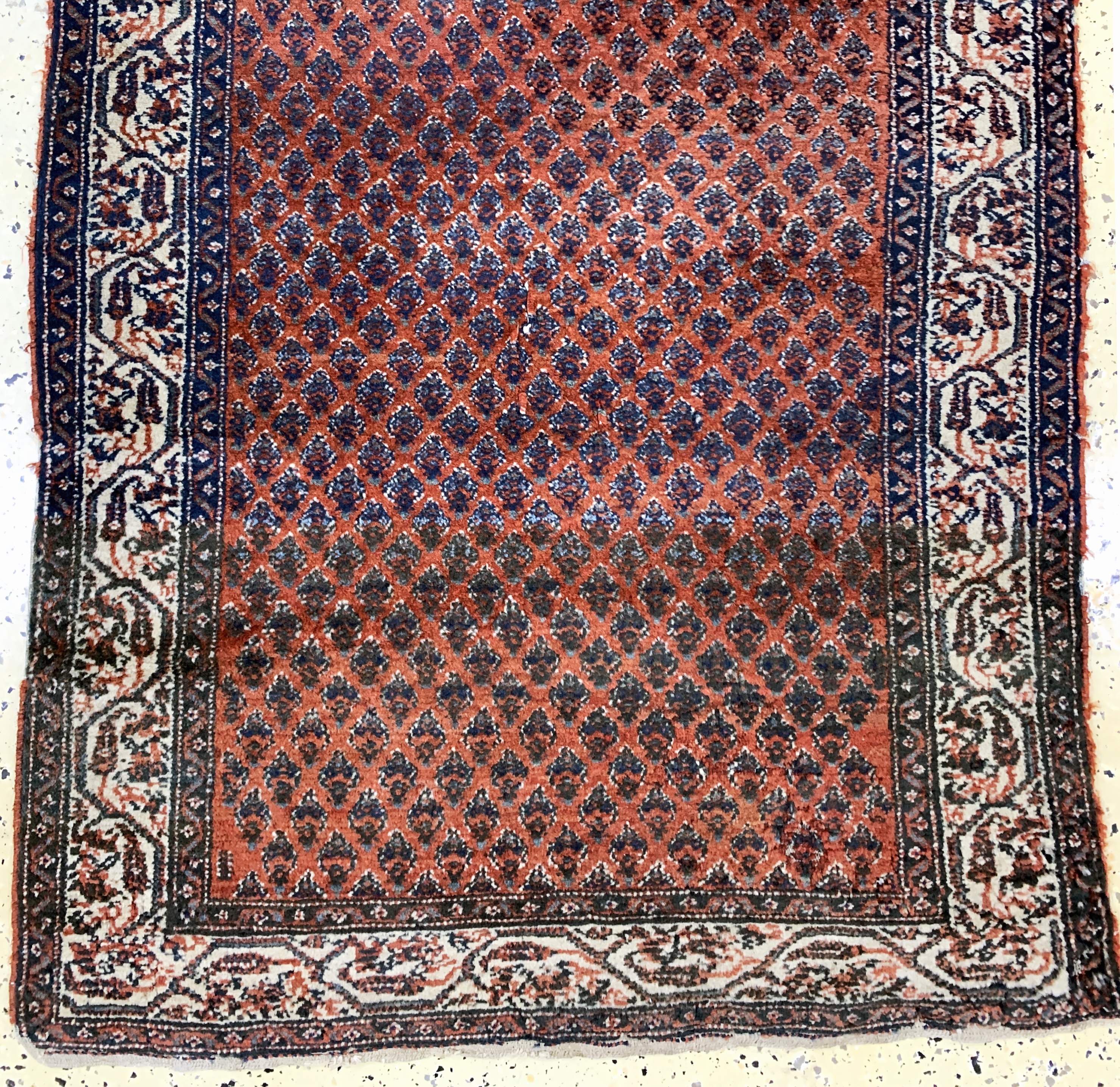 Detail c: Antiker Serabend(Fragment), Persien, um 1900, Wolle auf Baumwolle, ca. 240 x 90 cm, EHZ: 4