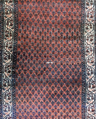 27105181b - Antiker Serabend(Fragment), Persien, um 1900, Wolle auf Baumwolle, ca. 240 x 90 cm, ...