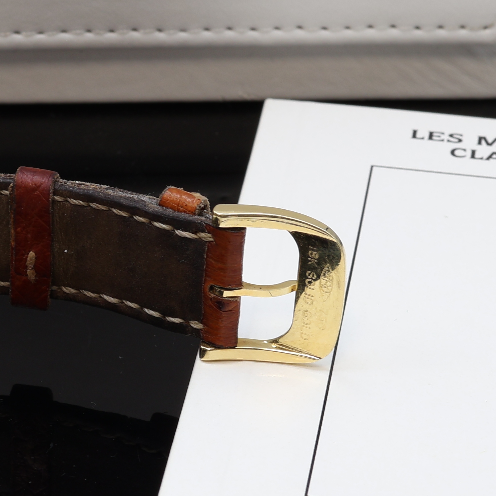 Detail c: Jaeger-LeCoultre Herrenarmbanduhr Reverso Grand Taille in GG 750/000 Referenz 270.1.62, Schweiz verk. lt. beil. Pap. 06/1992, Handaufzug, um 180 Grad ...