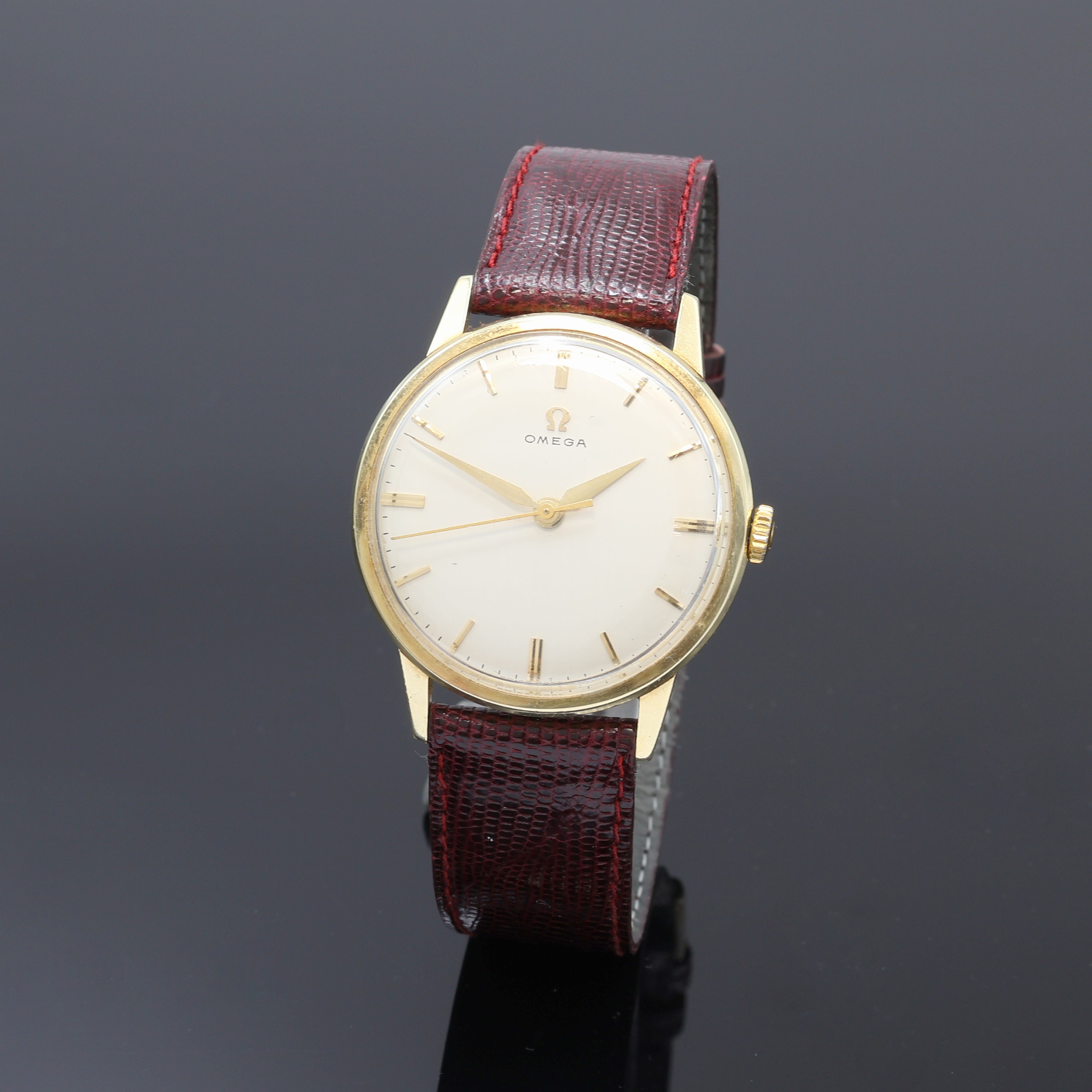 Image 27105327 - OMEGA Herrenarmbanduhr in GG 585/000 Referenz 14720 1, Schweiz um 1961, Handaufzug, ...