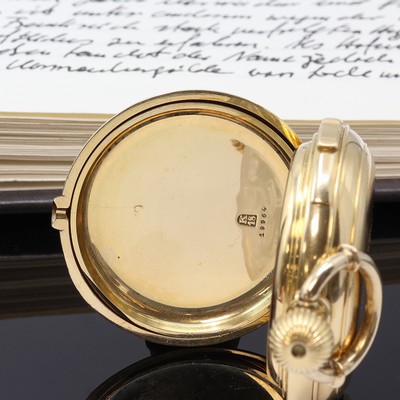 27105323g - HUGUENIN 170 Gramm schwere Herrensavonette in GG 750/000 mit Minuten-Repetition und ...